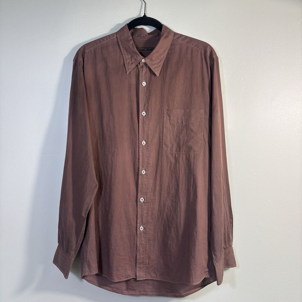 Louis Vuitton Size 39 Mens Burnt Red Brown Button Down Shirt / Top